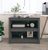 VidaXL Boekenkast 80x35x68 cm massief grenenhout grijs