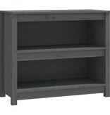 VidaXL Boekenkast 80x35x68 cm massief grenenhout grijs