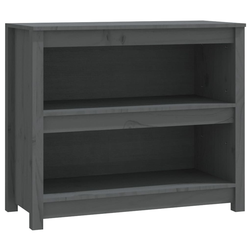 VidaXL Boekenkast 80x35x68 cm massief grenenhout grijs