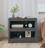 VidaXL Boekenkast 80x35x68 cm massief grenenhout grijs