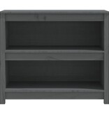 VidaXL Boekenkast 80x35x68 cm massief grenenhout grijs