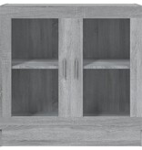 VidaXL Vitrinekast 82,5x30,5x80 cm bewerkt hout grijs sonoma eiken