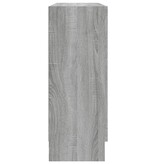 VidaXL Vitrinekast 82,5x30,5x80 cm bewerkt hout grijs sonoma eiken