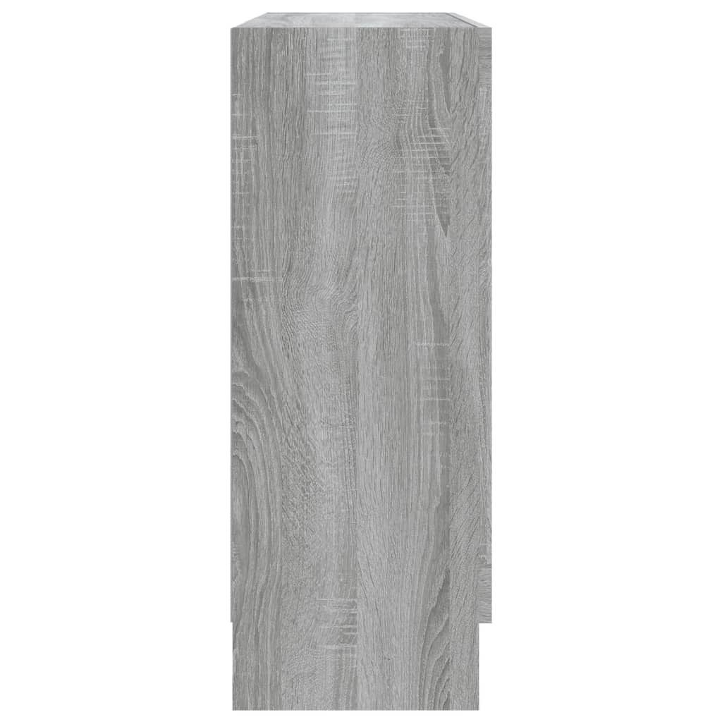VidaXL Vitrinekast 82,5x30,5x80 cm bewerkt hout grijs sonoma eiken