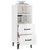 VidaXL Dressoir 34,5x34x90 cm bewerkt hout hoogglans wit