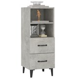 VidaXL Dressoir 34,5x34x90 cm bewerkt hout betongrijs