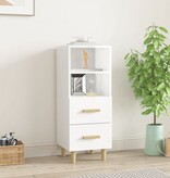 VidaXL Dressoir 34,5x34x90 cm bewerkt hout hoogglans wit