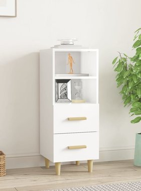 VidaXL Dressoir 34,5x34x90 cm bewerkt hout hoogglans wit