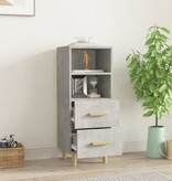 VidaXL Dressoir 34,5x34x90 cm bewerkt hout betongrijs