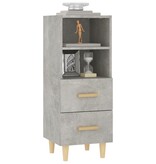 VidaXL Dressoir 34,5x34x90 cm bewerkt hout betongrijs