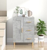VidaXL Dressoir 69,5x34x90 cm bewerkt hout betongrijs