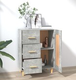 VidaXL Dressoir 69,5x34x90 cm bewerkt hout betongrijs