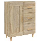 VidaXL Dressoir 69,5x34x90 cm bewerkt hout sonoma eikenkleurig