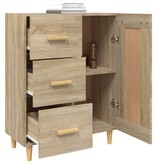 VidaXL Dressoir 69,5x34x90 cm bewerkt hout sonoma eikenkleurig