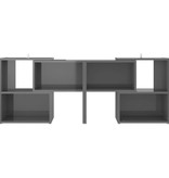 VidaXL Tv-meubel 104x30x52 cm spaanplaat hoogglans grijs