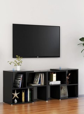 VidaXL Tv-meubel 104x30x52 cm spaanplaat hoogglans zwart