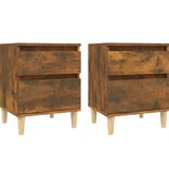 VidaXL Nachtkastjes 2 st 40x35x50 cm gerookt eikenkleurig