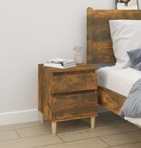 VidaXL Nachtkastjes 2 st 40x35x50 cm gerookt eikenkleurig