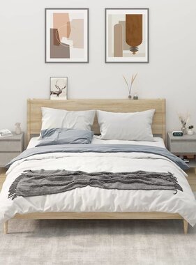 VidaXL Nachtkastjes 2 st 40x35x50 cm betongrijs