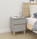 VidaXL Nachtkastjes 2 st 40x35x50 cm betongrijs