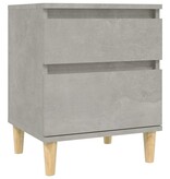 VidaXL Nachtkastjes 2 st 40x35x50 cm betongrijs