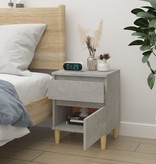 VidaXL Nachtkastje 40x35x50 cm betongrijs