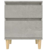 VidaXL Nachtkastje 40x35x50 cm betongrijs