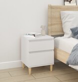 VidaXL Nachtkastjes 2 st 40x35x50 cm wit