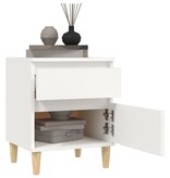 VidaXL Nachtkastjes 2 st 40x35x50 cm wit