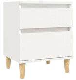 VidaXL Nachtkastjes 2 st 40x35x50 cm wit