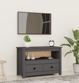 VidaXL Tv-meubel 79x35x52 cm massief grenenhout grijs