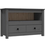 VidaXL Tv-meubel 79x35x52 cm massief grenenhout grijs