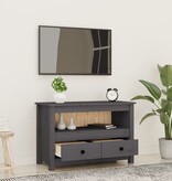 VidaXL Tv-meubel 79x35x52 cm massief grenenhout grijs