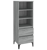 VidaXL Hoge kast 40x36x110 cm bewerkt hout grijs sonoma