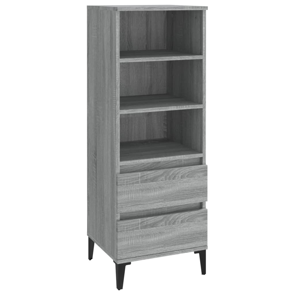 VidaXL Hoge kast 40x36x110 cm bewerkt hout grijs sonoma