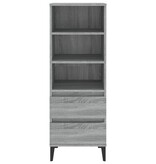 VidaXL Hoge kast 40x36x110 cm bewerkt hout grijs sonoma