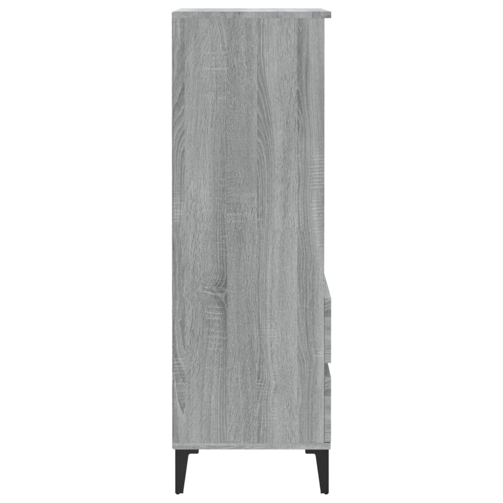 VidaXL Hoge kast 40x36x110 cm bewerkt hout grijs sonoma