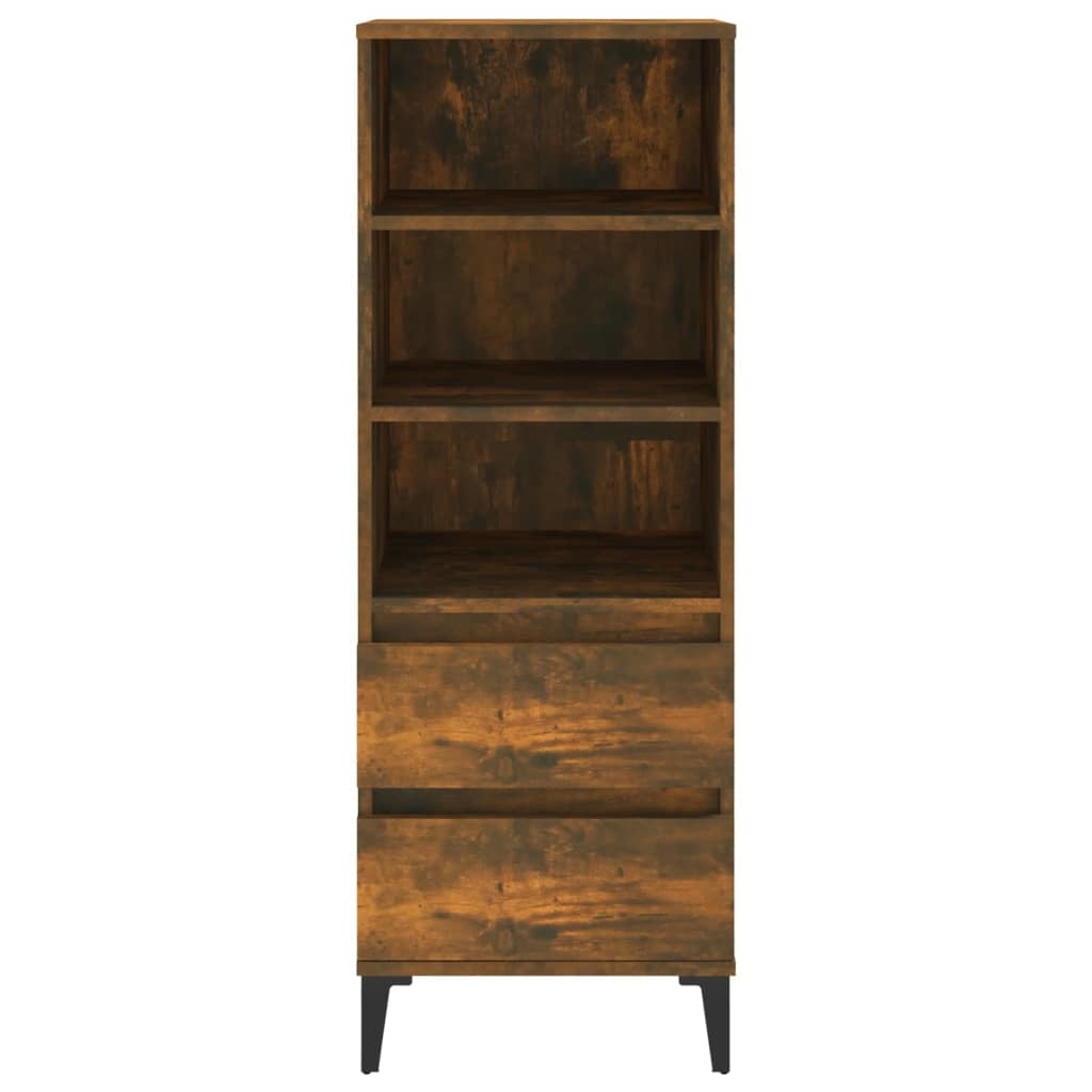 VidaXL Hoge kast 40x36x110 cm bewerkt hout gerookt eiken
