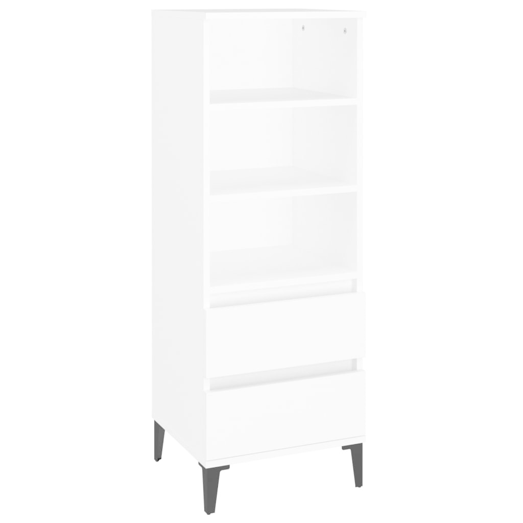 VidaXL Hoge kast 40x36x110 cm bewerkt hout wit