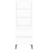 VidaXL Hoge kast 40x36x110 cm bewerkt hout wit
