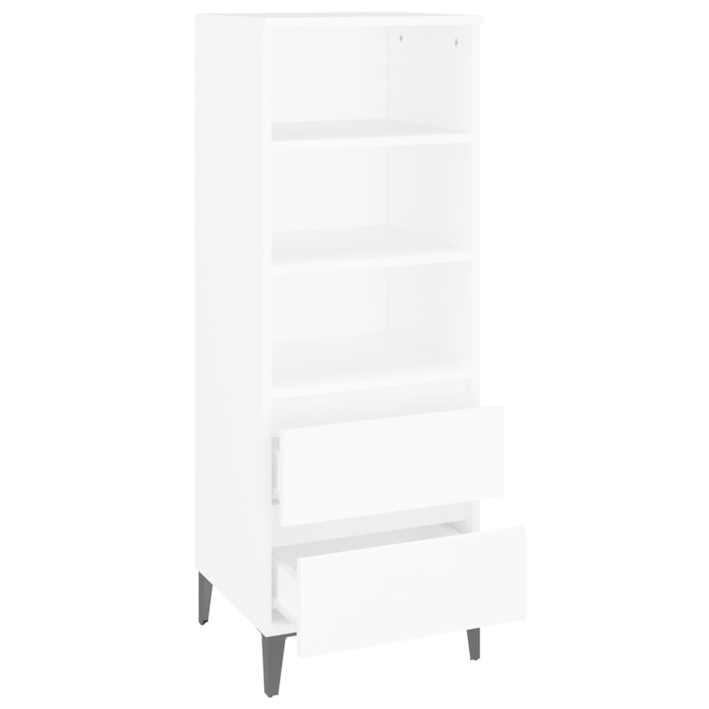 VidaXL Hoge kast 40x36x110 cm bewerkt hout wit