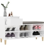 VidaXL Schoenenkast 102x36x60 cm bewerkt hout hoogglans wit