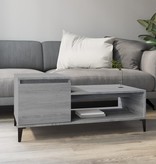 VidaXL Salontafel 100x50x45 cm bewerkt hout grijs sonoma