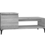 VidaXL Salontafel 100x50x45 cm bewerkt hout grijs sonoma