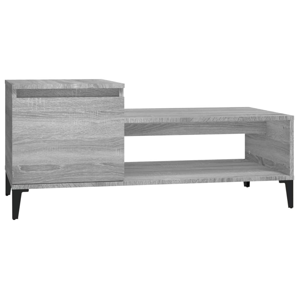 VidaXL Salontafel 100x50x45 cm bewerkt hout grijs sonoma