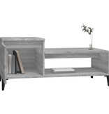 VidaXL Salontafel 100x50x45 cm bewerkt hout grijs sonoma