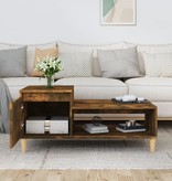 VidaXL Salontafel 100x50x45 cm bewerkt hout gerookt eikenkleurig