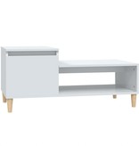 VidaXL Salontafel 100x50x45 cm bewerkt hout hoogglans wit