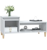 VidaXL Salontafel 100x50x45 cm bewerkt hout hoogglans wit