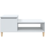 VidaXL Salontafel 100x50x45 cm bewerkt hout hoogglans wit